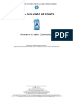 FIG Code of Points Women's Gymnastics