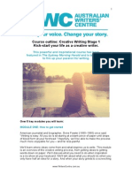 Australian Writers Centre Creative Writing Stage 1 Course Outline PDF