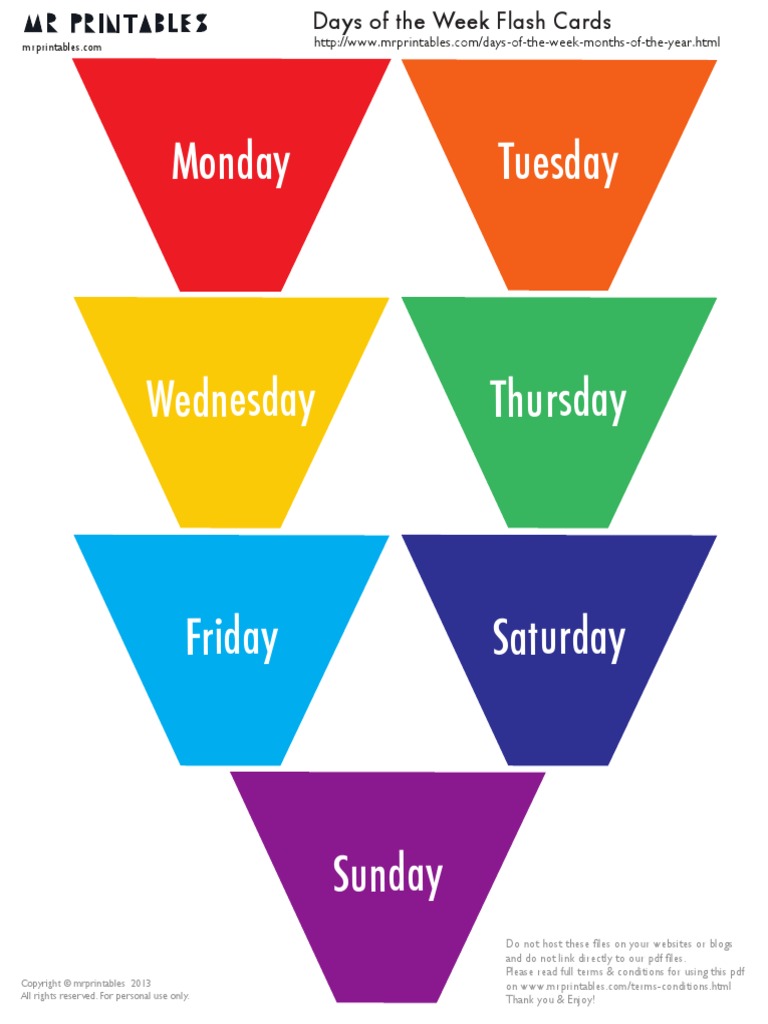 Mrprintables Days Months en Color | PDF | Career & Growth