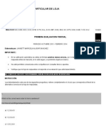 Universidad Técnica Particular de Loja: Primera Evaluacion Parcial