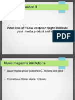 Evaluation Question 3: What Kind of Media Institution Might Distribute Your Media Product and Why?