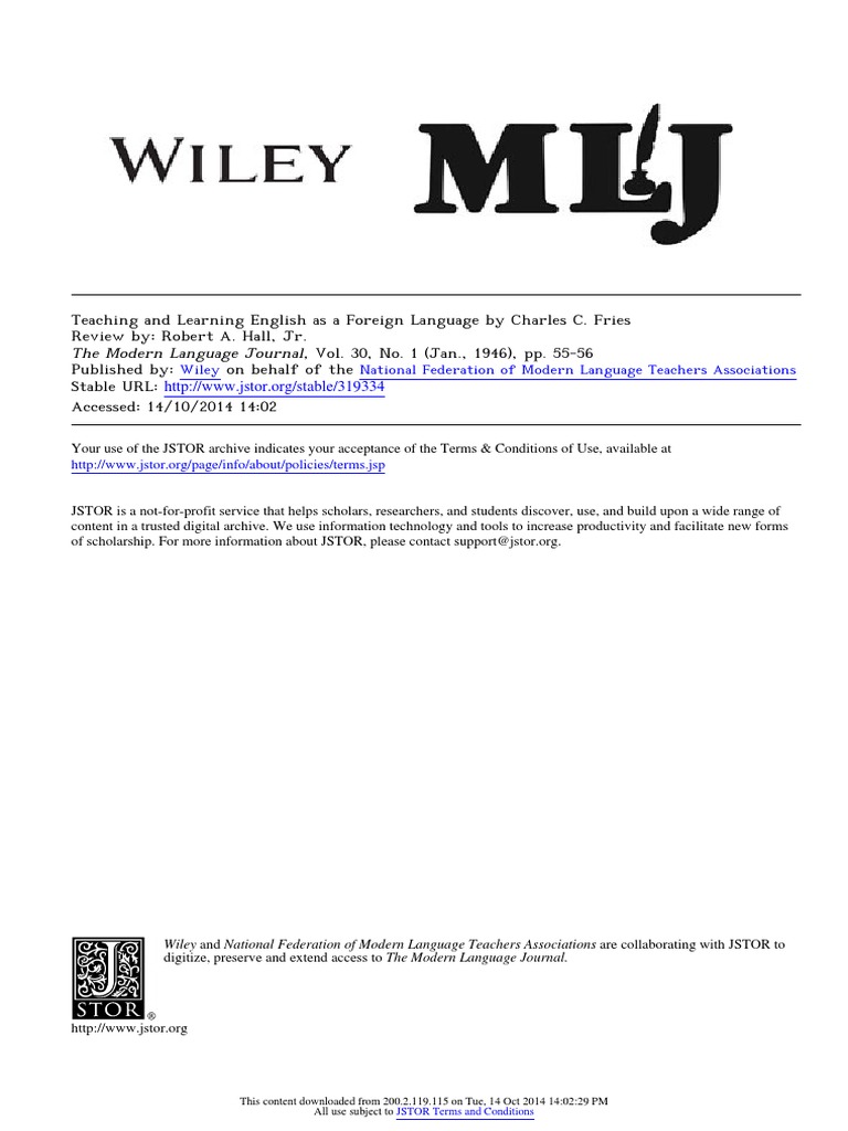 Teaching And Learning English As A Foreign Language PDF 