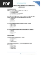 Preguntas de Historia Universal