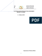 AU Pre-Election Assessment Mission Report - Sudan 2015 Elections