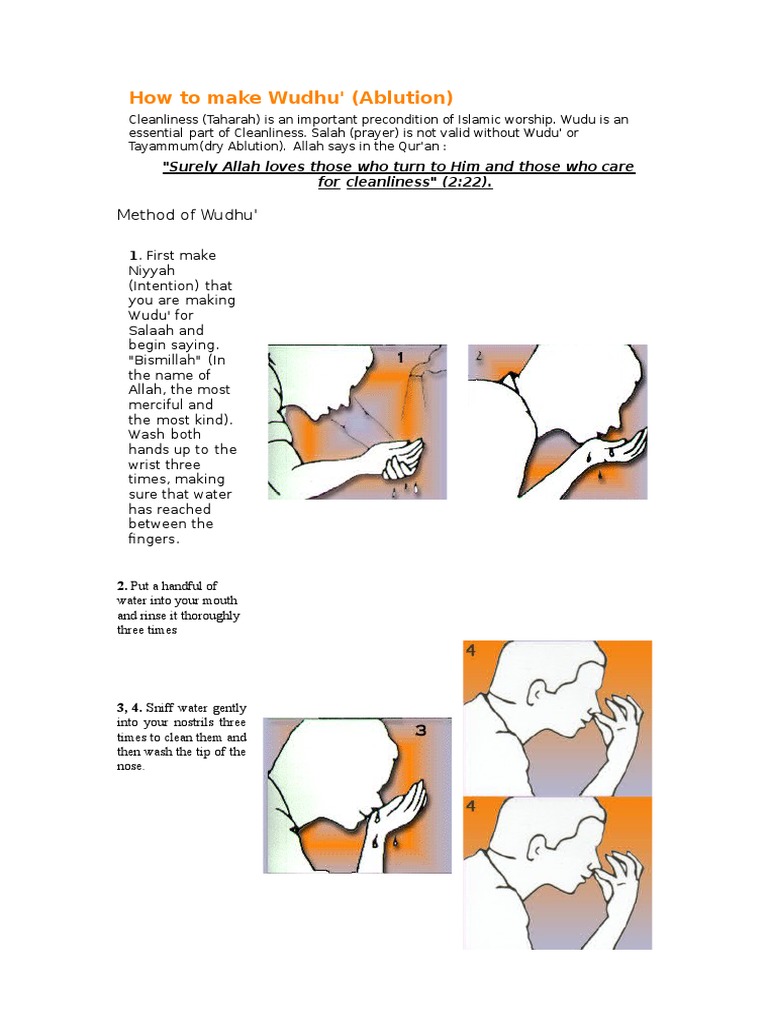 Wudhu: Steps for Proper Ablution | PDF | Foreign Language Studies