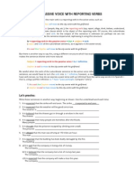 Passive Voice With Reporting Verbs