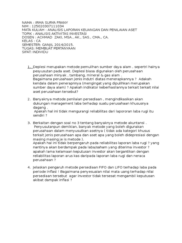 Pertanyaan Alk Bab 4