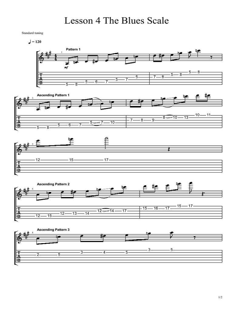 Blues Scale Guitar Patterns | PDF | Cooking, Food & Wine | Technology ...