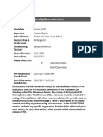 Clinical Practice Supervisor Observations 2docx