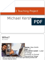 Epy 303 Teaching Project M Kershaw