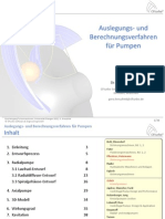 Auslegung Pumpen 2015