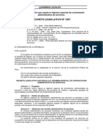 Decreto Legislativo Que Regula El Régimen Especial de Contratación Administrativa de Servicios
