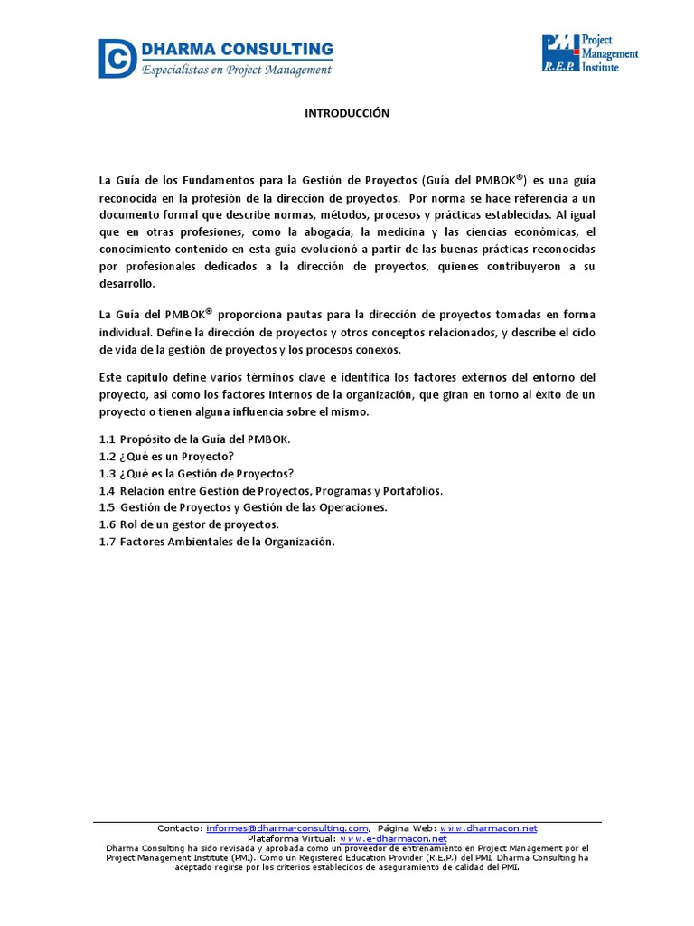 01 Unidad 1 Introduccion A La Gestion de Proyectos | PDF | Gestión de ...