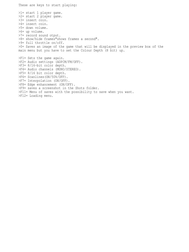 Game Control Keys and Settings Guide | PDF | Games & Activities