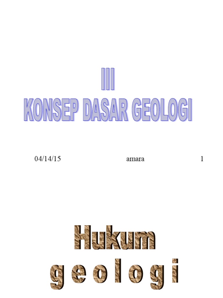 Hukum Hukum Geologi.ppt | Geology | Rocks
