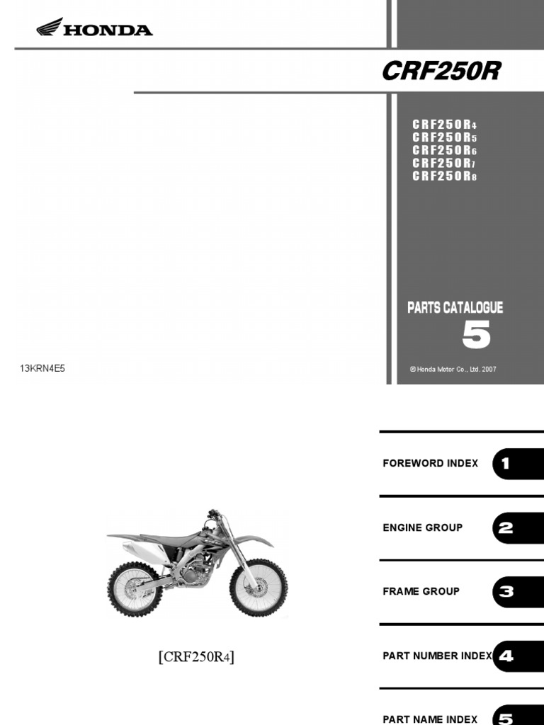 Crf250r Service Manual PDF Clutch Vehicle Parts