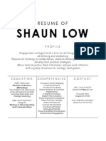 Shaun Low's CV