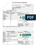 Tds/Tcs Tax Challan Reciept: Appolo Computers PVT LTD