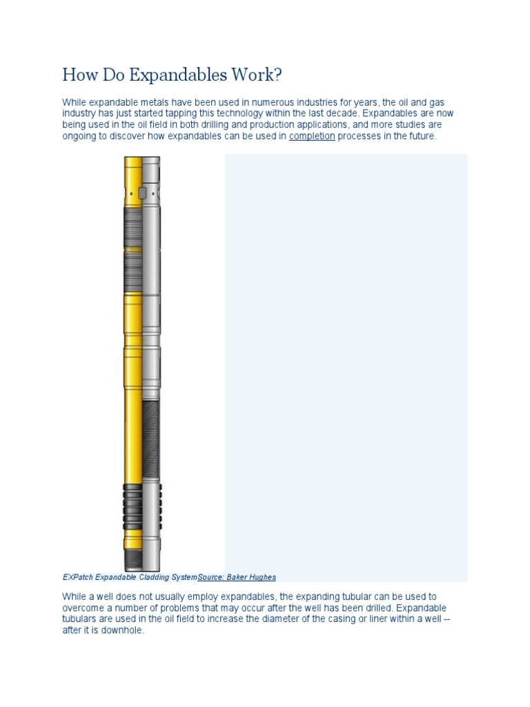 An Overview of How Expandable Tubulars Are Used in Drilling and ...