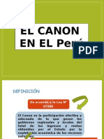 EL CANON EN EL PERU