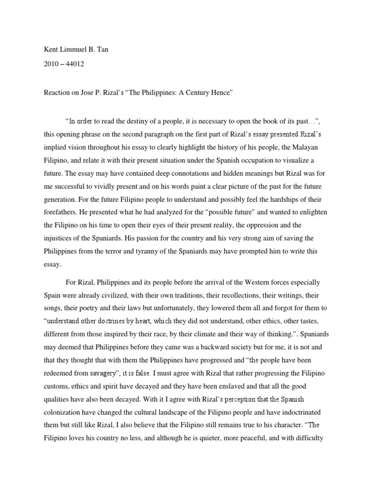 Example of filipino essay picture