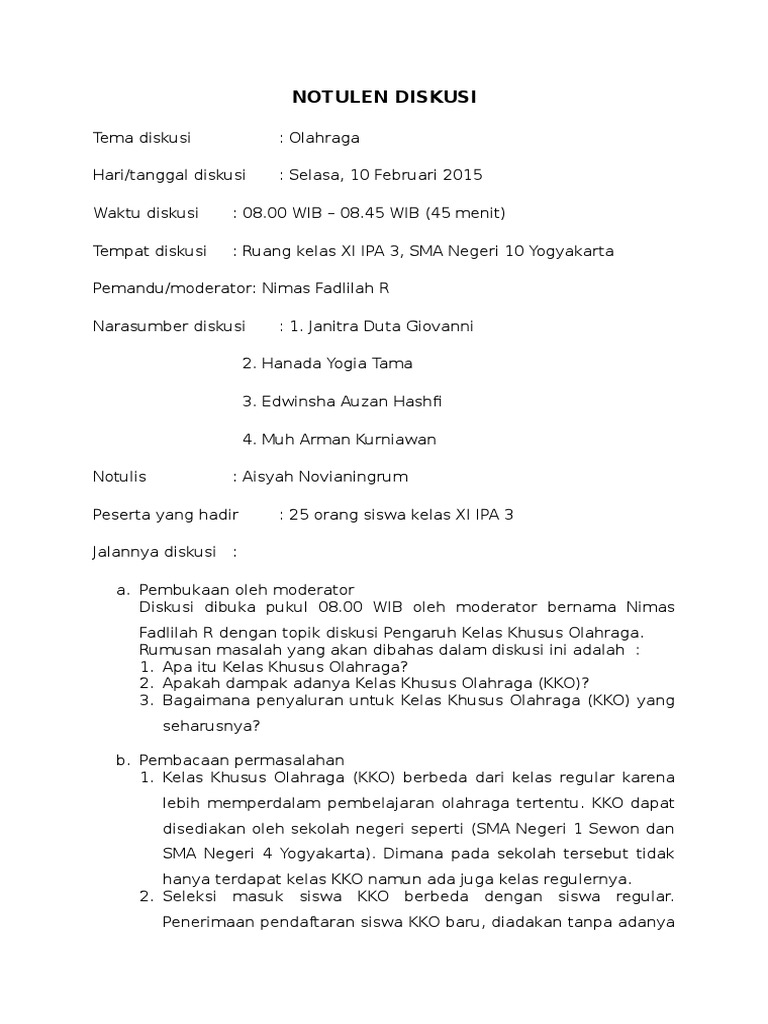 Contoh Laporan Notulen Presentasi Nusagates