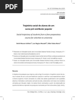 Trajetória social de alunos de um curso pré-vestibular popular
