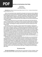 Reflections on the Doctrine of the Trinity