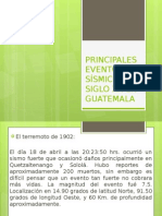 Principales Eventos Sísmicos