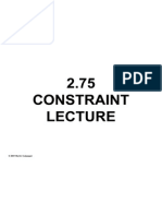 Constraint Lecture Part I