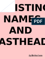 Exsisting Names and Mastheads