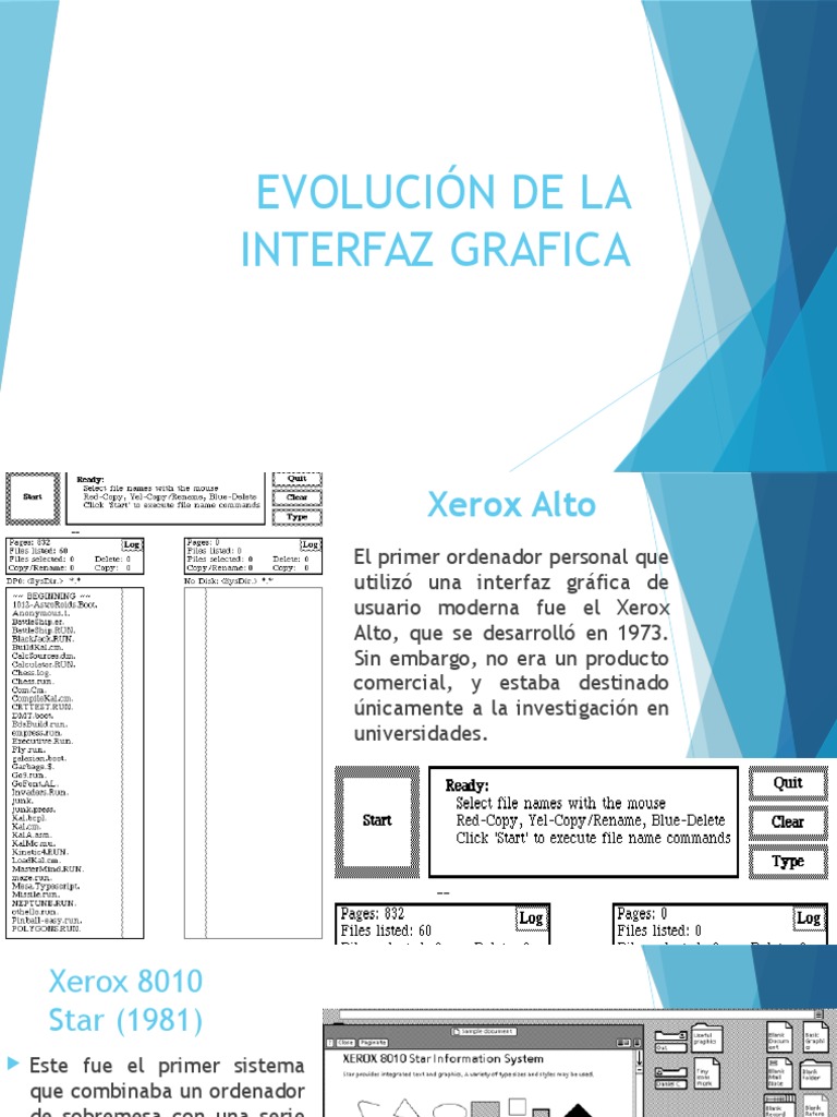 Evolución de la Interfaz Gráfica | PDF | Interfaces gráficas de usuario ...
