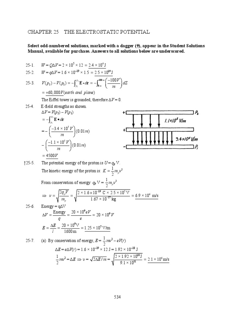Chapter 25 The Electrostatic Potential | PDF | Electronvolt | Atomic ...