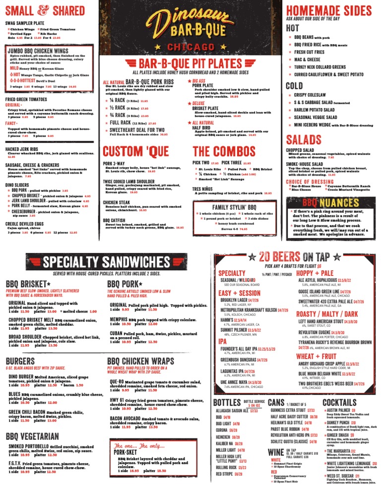 Dinosaur BarBQue_New Chicago Menu.pdf Barbecue Coleslaw