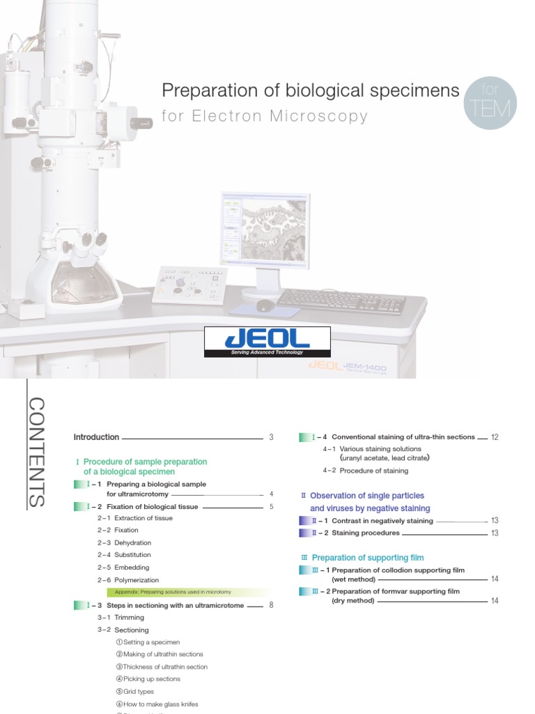 Preparation of Biological Specimens for Electron Microscopy Staining