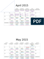 calendar and schedule breakdown