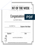 Certificate Student of the Week-download