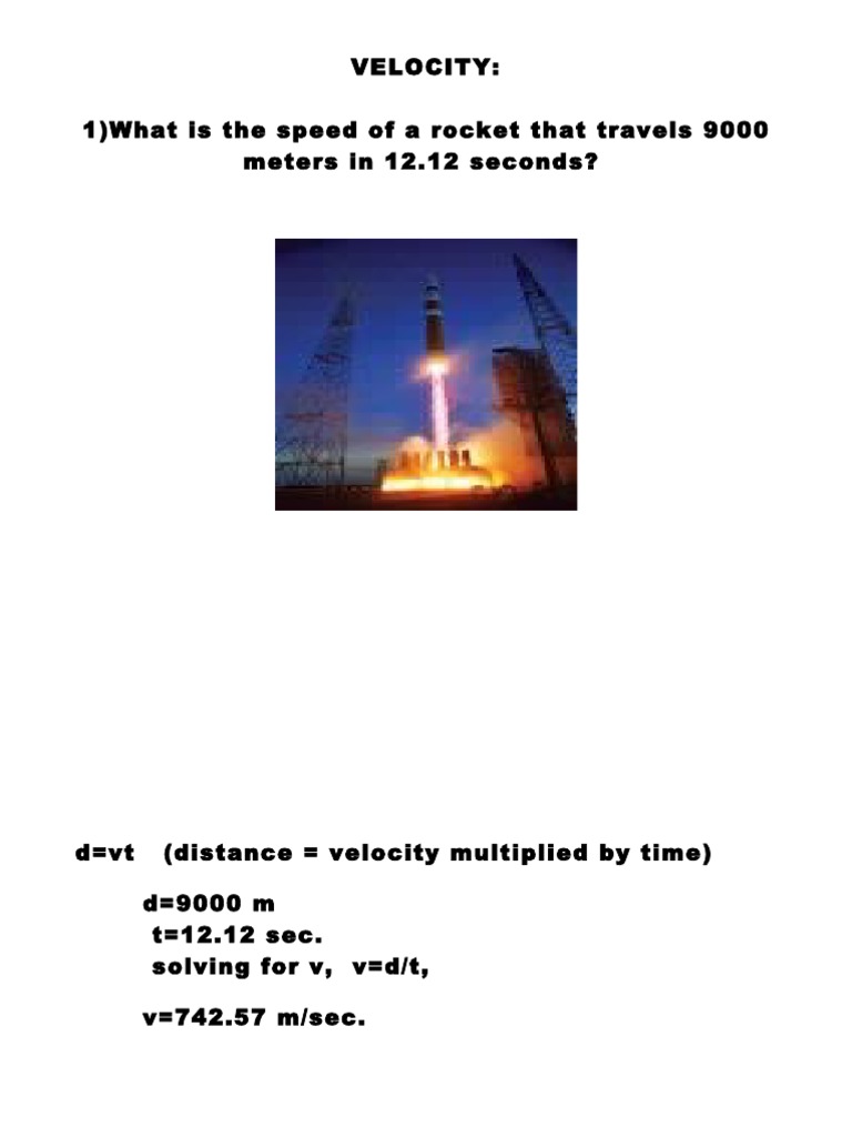 Physics Calculations: Velocity, Acceleration, Force | PDF ...