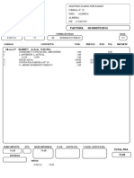 C.R. El Panadero: Factura 00-000072/2014