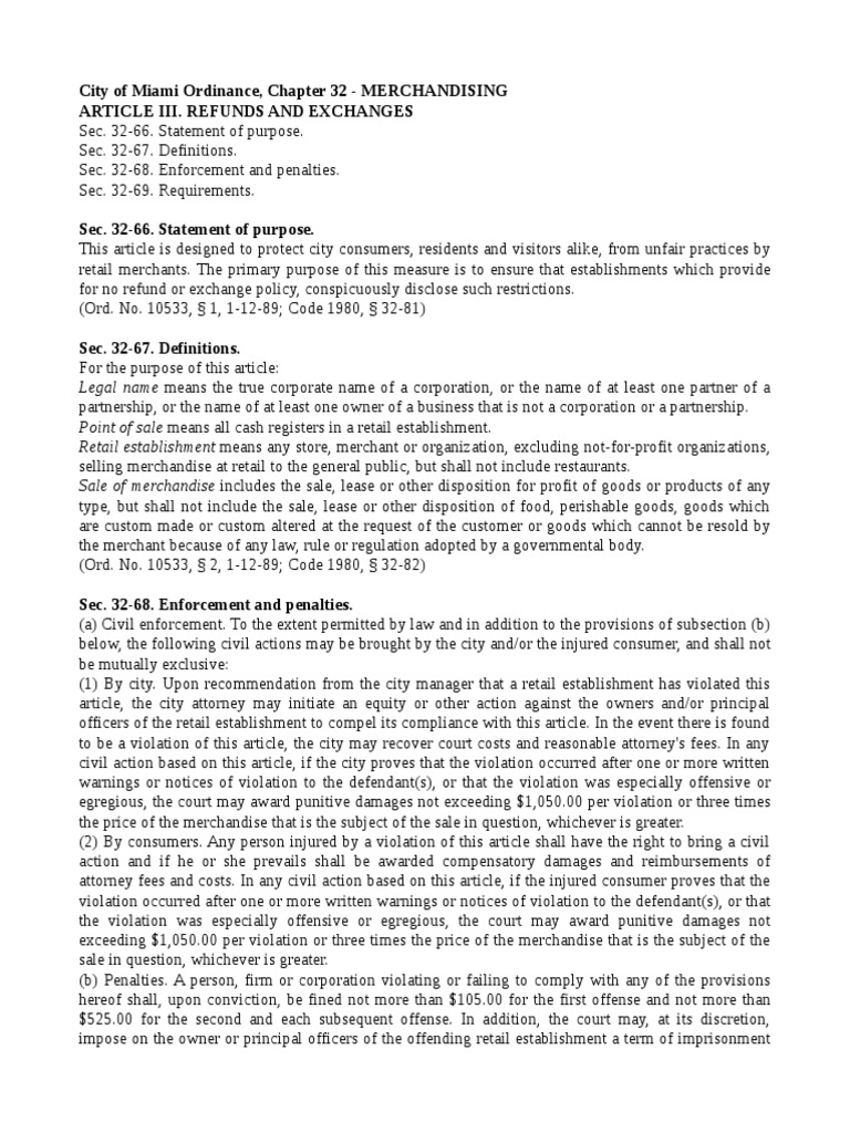 City Of Miami Code Of Ordinances – ITEG