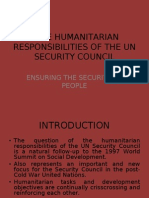 The Humanitarian Responsibilities of The Un Security