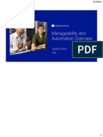 Windows Server 2012 Technical Overview - Manageability and Automation Student Manual