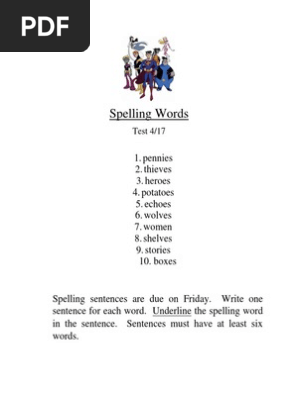 spelling words 4-17