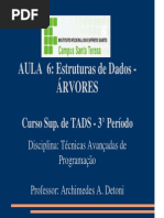 Aulas 6 - Estruturas de Dados Não Lineares - Árvores