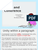 Unity and Coherence: Composition I U. Mayor Ms - Paloma Morales