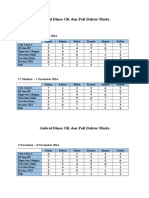 Jadwal Dinas OK Dan Poli Dokter Muda