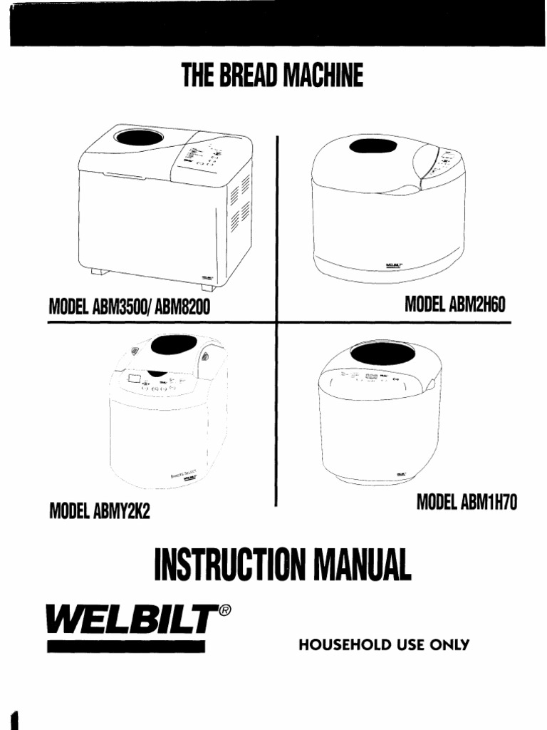Complete Welbilt Bread Machine Manuals