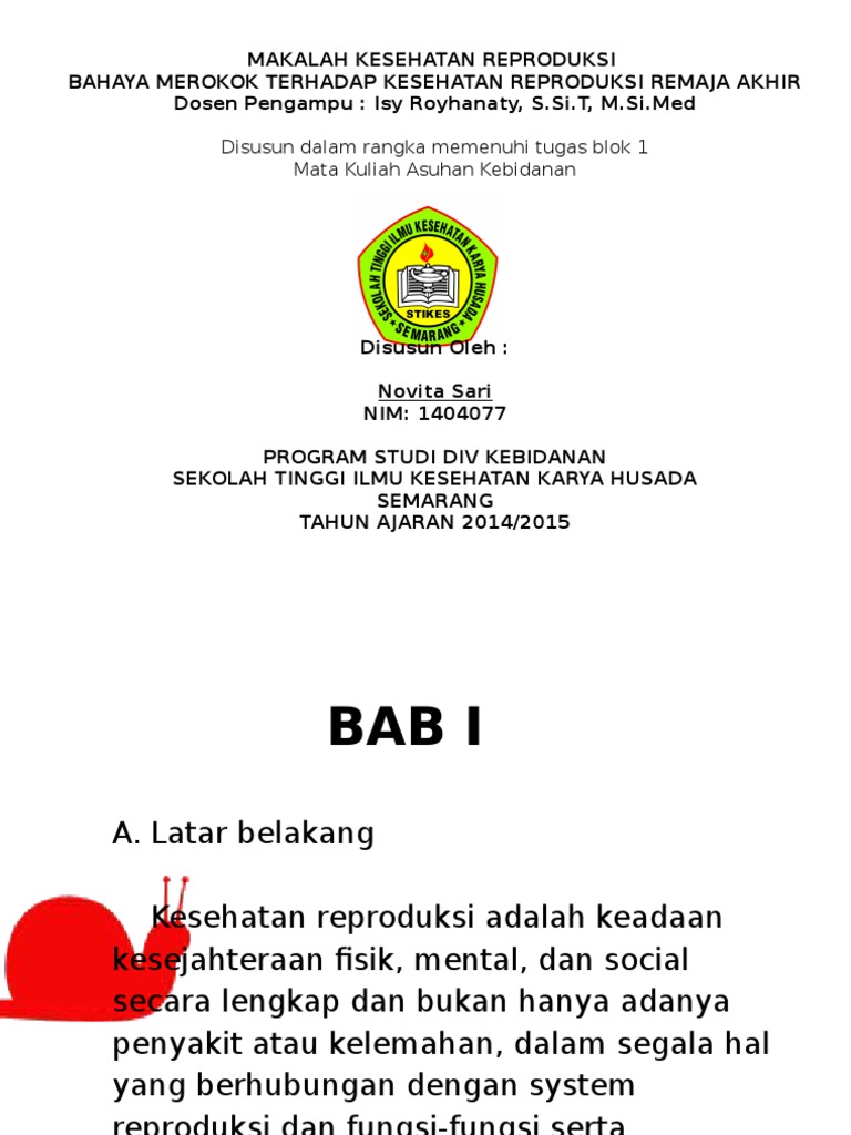 Makalah Kesehatan Reproduksi Ppt