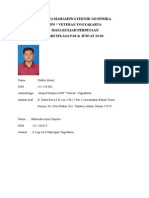 Biodata Mahasiswa Geofisika 2013 Kelas A