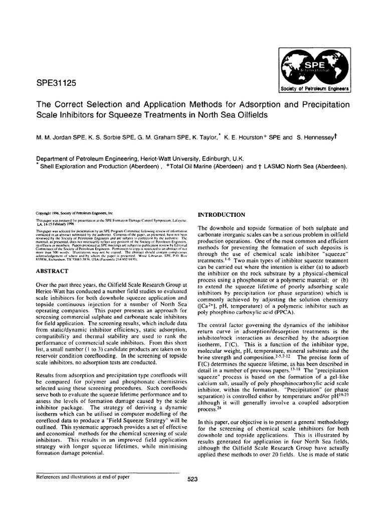 Selection and Application Methods For Adsorption and Precipitation